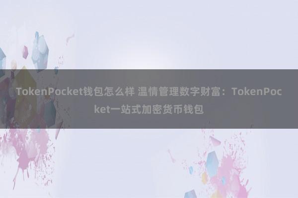 TokenPocket钱包怎么样 温情管理数字财富：TokenPocket一站式加密货币钱包